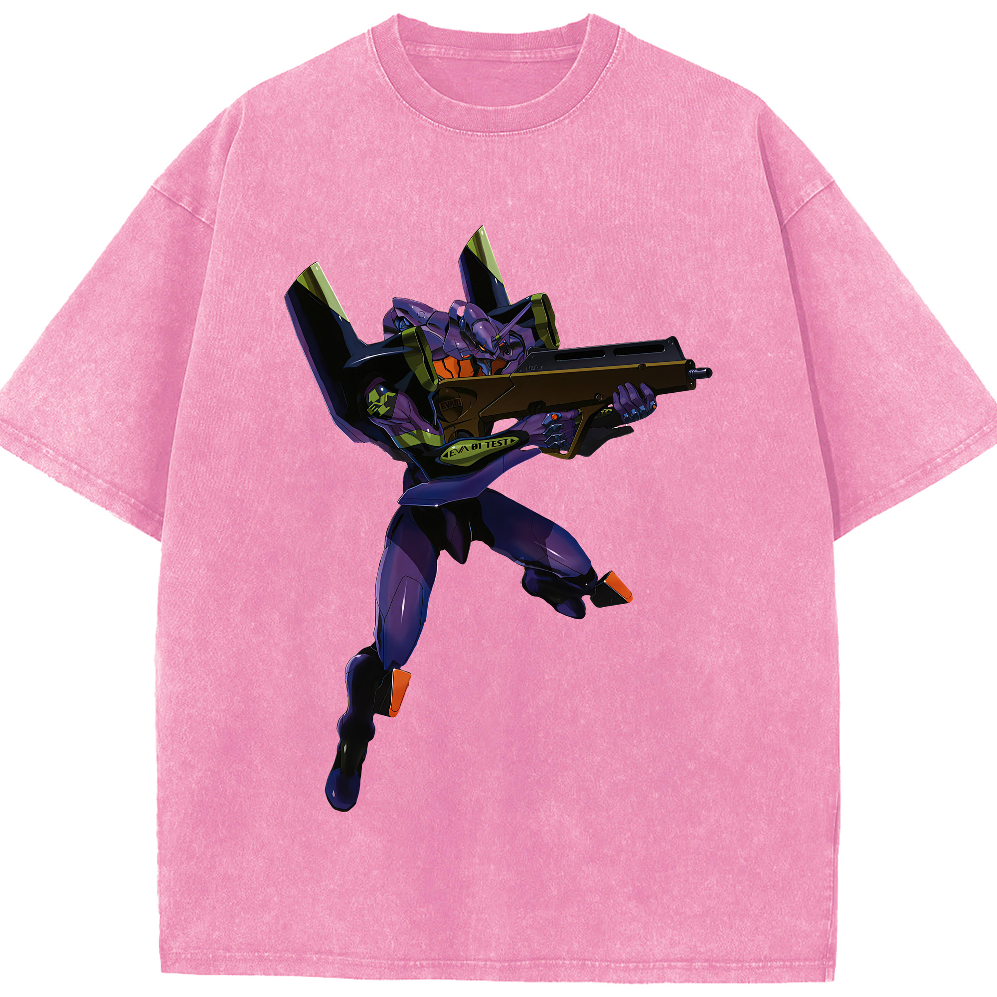 （画像用） EVA 新世紀エヴァンゲリオン 綿100% ヴィンテージ風 半袖Tシャツ（フロントプリント）